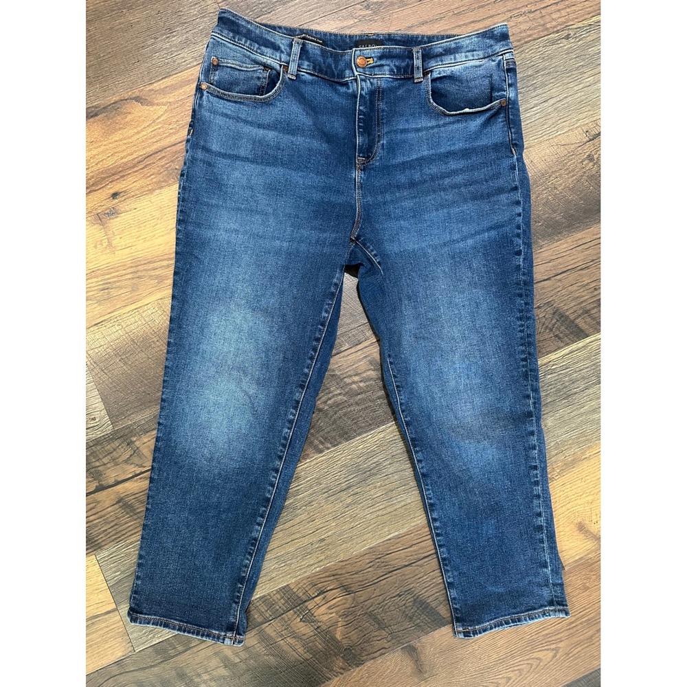 Talbots Everyday Relaxed Jean Sundown Wash Blue Denim Petite 14P